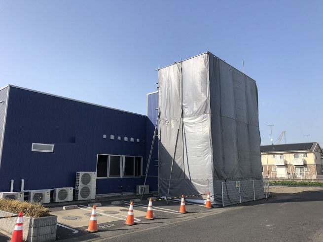 群馬県某市事務所解体工事に伴う仮設工事