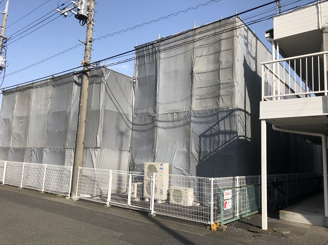 群馬県某市事務所解体工事に伴う仮設工事