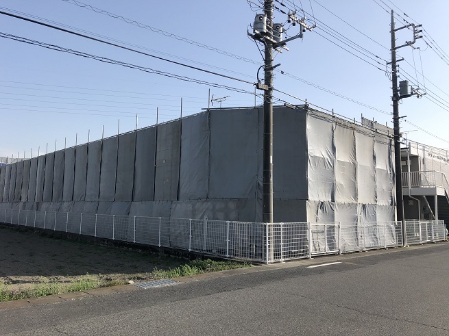 群馬県某市事務所解体工事に伴う仮設工事