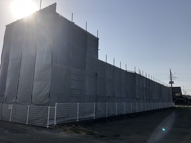 群馬県某市事務所解体工事に伴う仮設工事