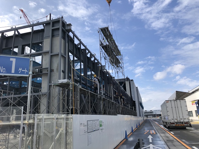 群馬県某町工場倉庫新築工事途中経過