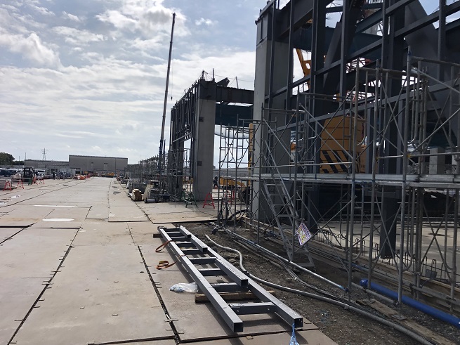 群馬県某町工場倉庫新築工事途中経過