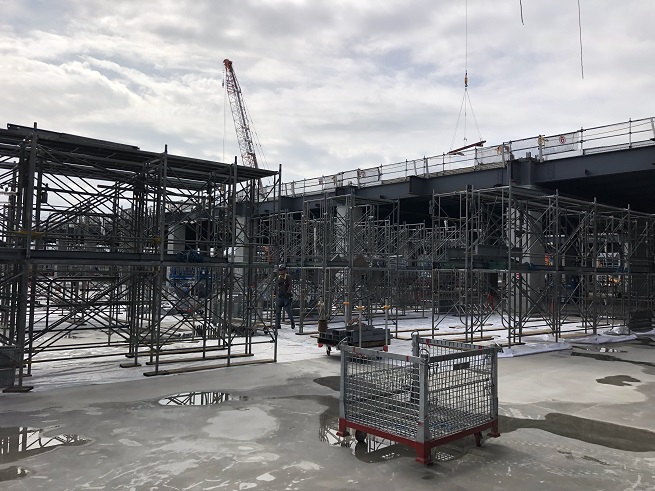 群馬県某町工場倉庫新築工事途中経過