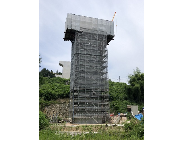 群馬県某所橋脚工事進行中