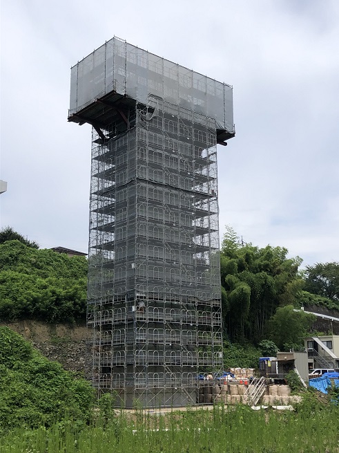 群馬県某所橋脚工事進行中