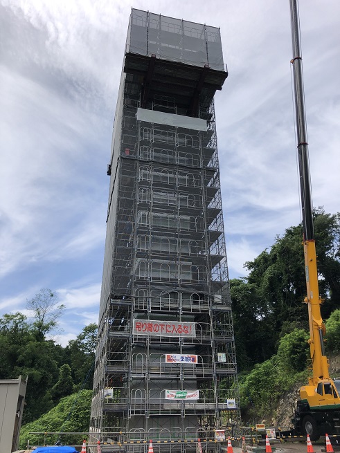 群馬県某所橋脚工事進行中