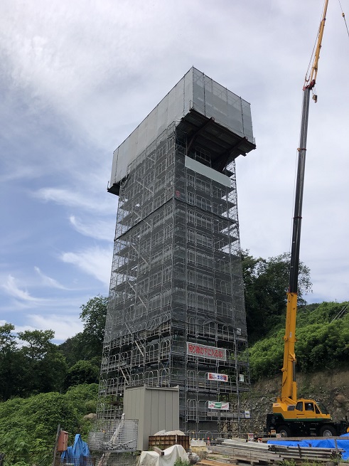 群馬県某所橋脚工事進行中