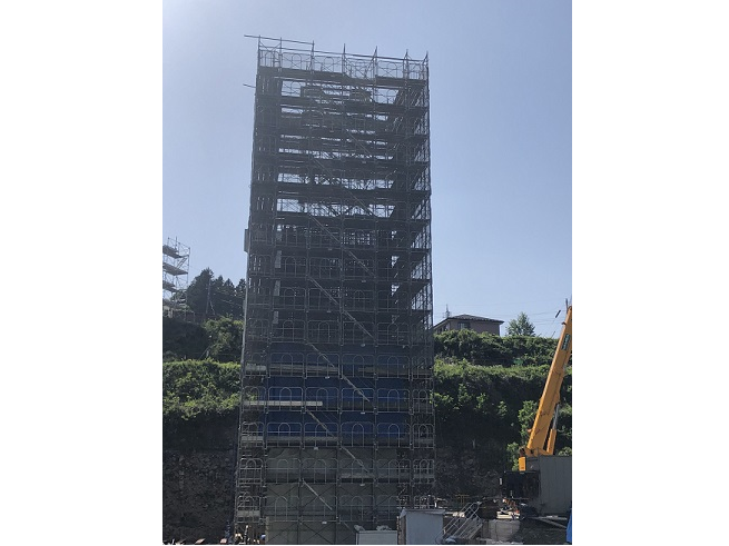 群馬県某所橋脚工事進行中