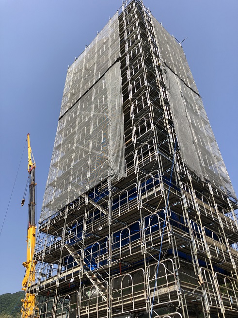 群馬県某所橋脚工事進行中