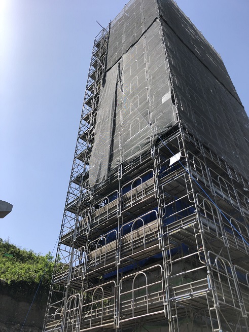 群馬県某所橋脚工事進行中