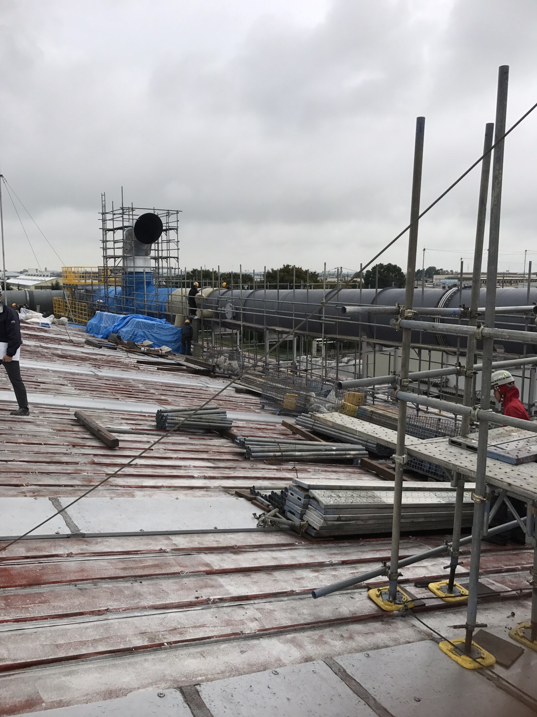 足利市某工場ダクト保温用足場工事