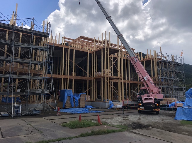 栃木県某市木造新築工事途中経過