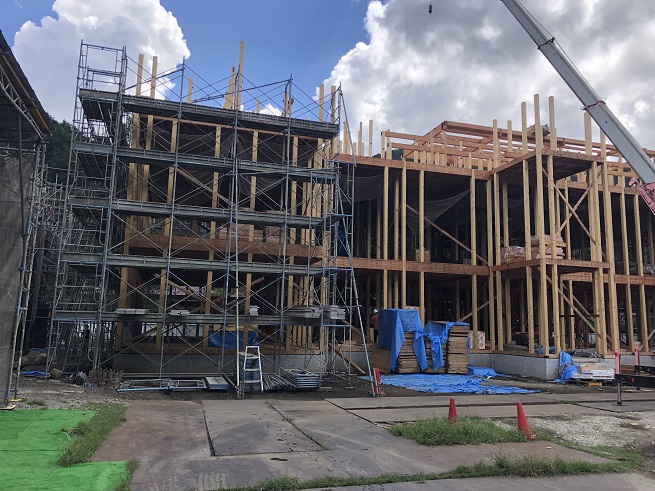 栃木県某市木造新築工事途中経過