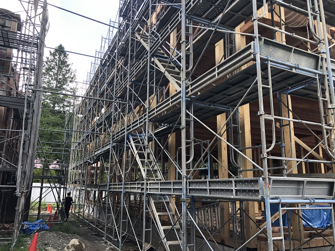 栃木県某市木造新築工事途中経過