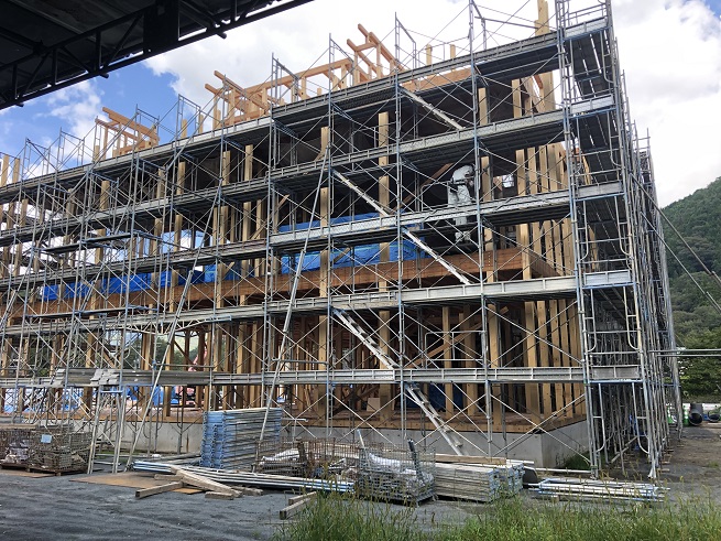 栃木県某市木造新築工事途中経過