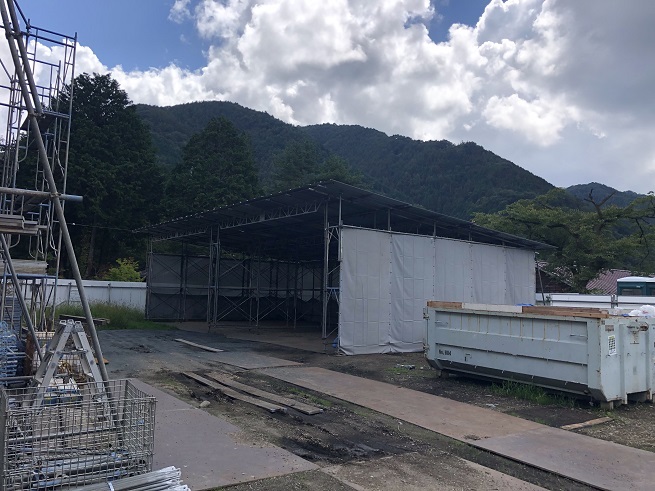 栃木県某市作業用仮設小屋工事
