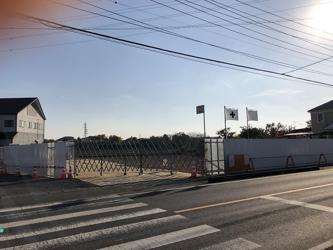 栃木県某市幼稚園改築工事仮囲い