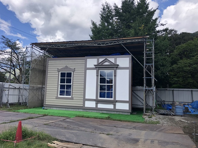 栃木県某市モックアップ仮設屋根工事
