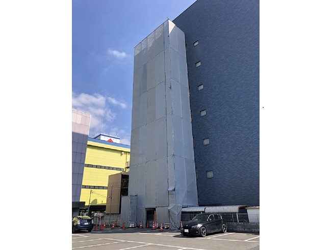 群馬県某市ビル外部階段外壁改修工事