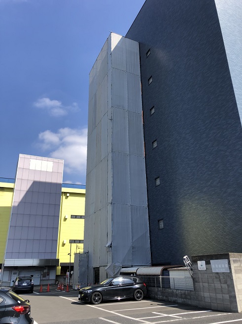 群馬県某市ビル外部階段外壁改修工事