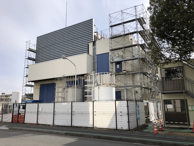 群馬県某市工場建屋解体足場