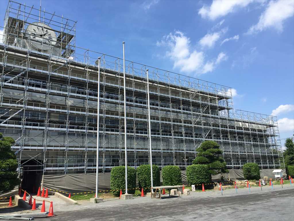 群馬県C町 先行手すり外部足場